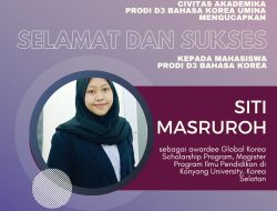 Selamat dan Sukses kepada Awardees Global Korea Scholarship dari Program Studi D3 Bahasa Korea Universitas Madani Indonesia